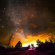 14mm, 25 second exposure, f/2.8, ISO 6400, multi-image panorama with lots of post processing